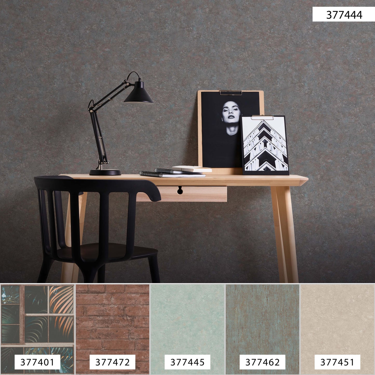 A.S. Création Unitapete Grau 377444 Wandtapete Vliestapete Struktur Unis Vinyl