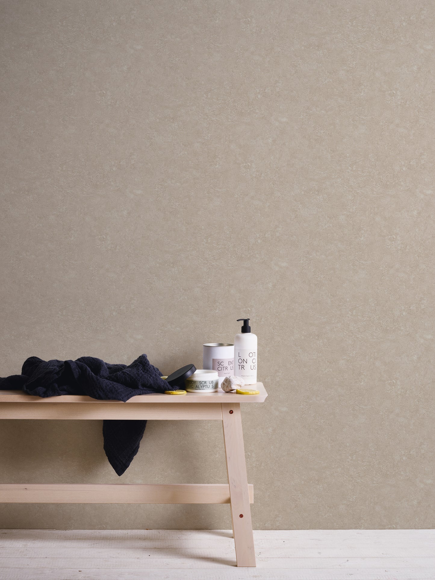 A.S. Création Unitapete Beige 377451 Wandtapete Vliestapete Struktur Unis Vinyl