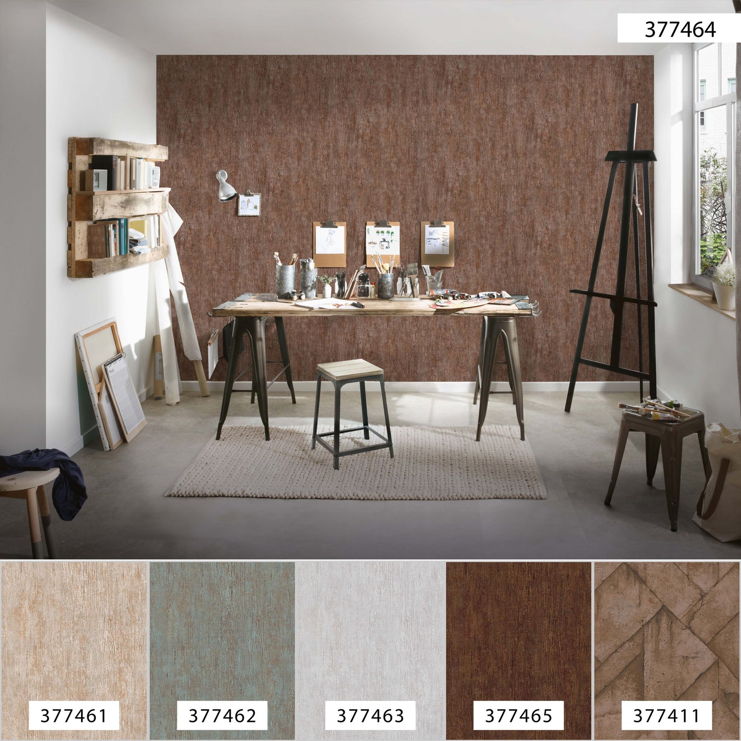 A.S. Création Unitapete Braun 377464 Wandtapete Vliestapete Struktur Unis Vinyl