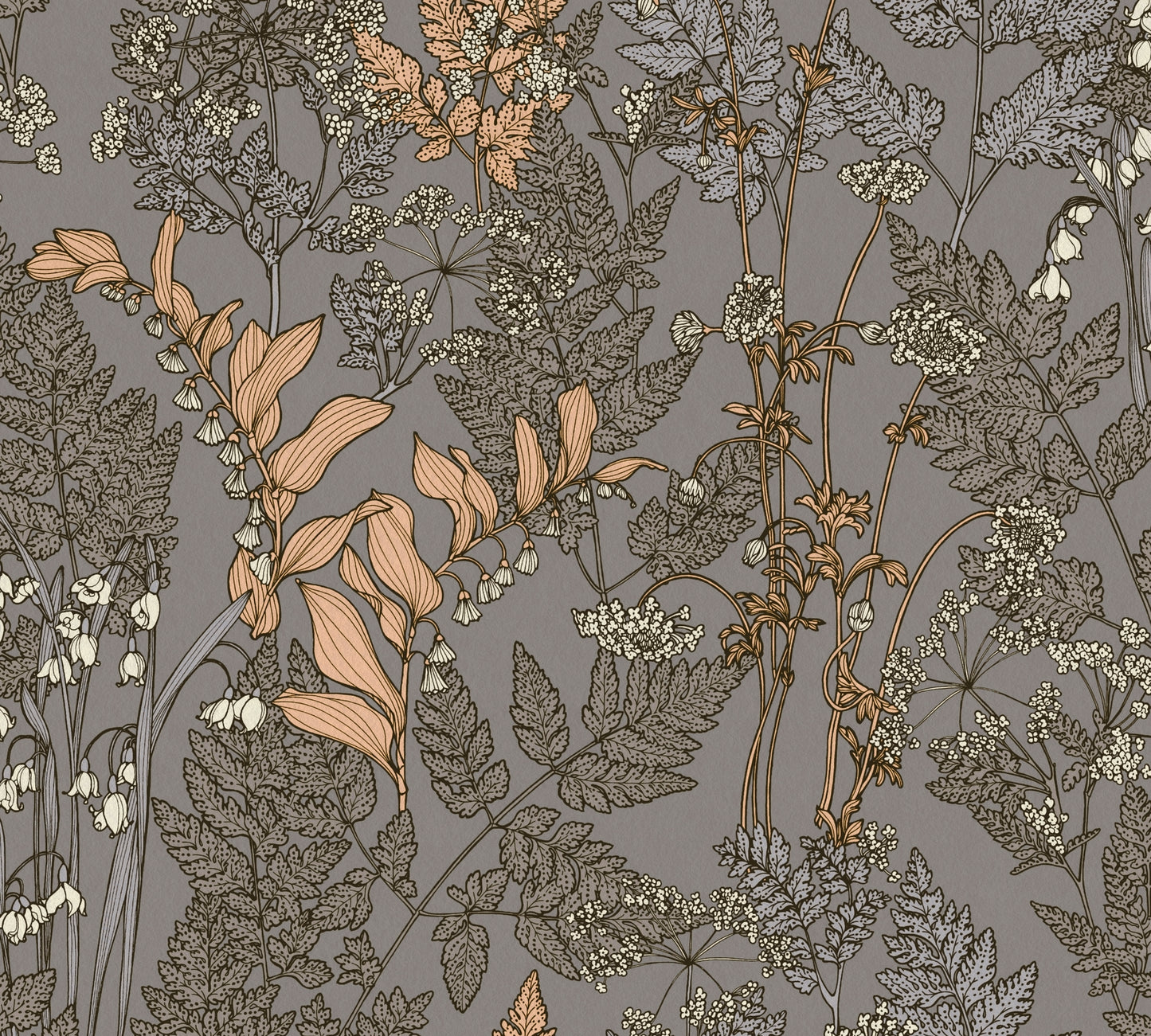 A.S. Création Blumentapete Grau 377519 Wandtapete Vliestapete Natur Floral Vlies
