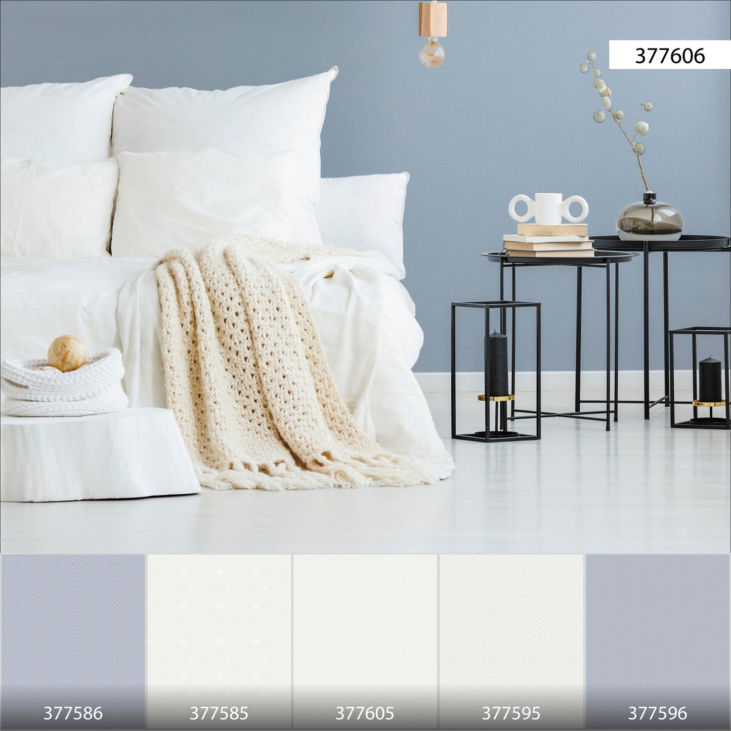 A.S. Création Unitapete Blau 377606 Wandtapete Vliestapete Struktur Unis Vinyl