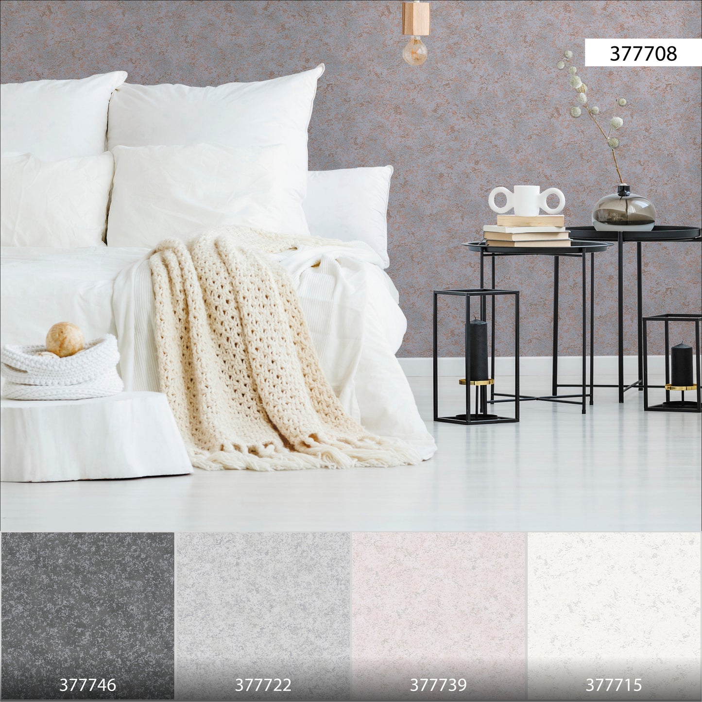 A.S. Création Unitapete Braun 377708 Wandtapete Vliestapete Struktur Unis Vinyl