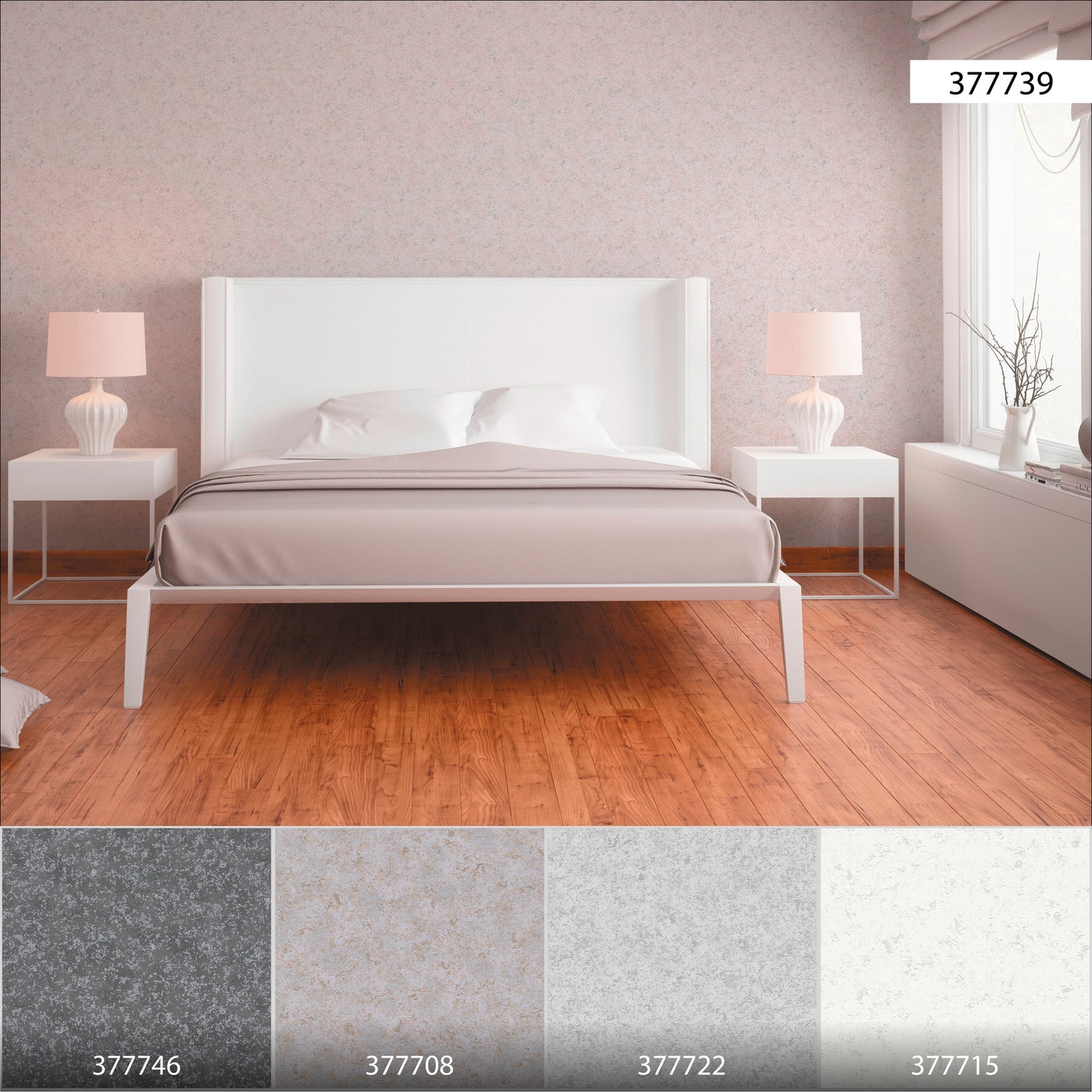 A.S. Création Unitapete Rosa 377739 Wandtapete Vliestapete Struktur Unis Vinyl