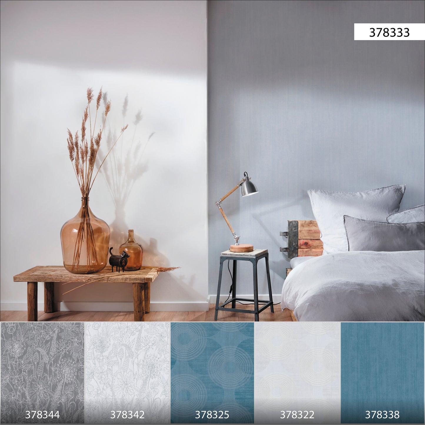 A.S. Création Uni Tapete Blau 378333 Wandtapete Vliestapete Unis Vinyl Rolle