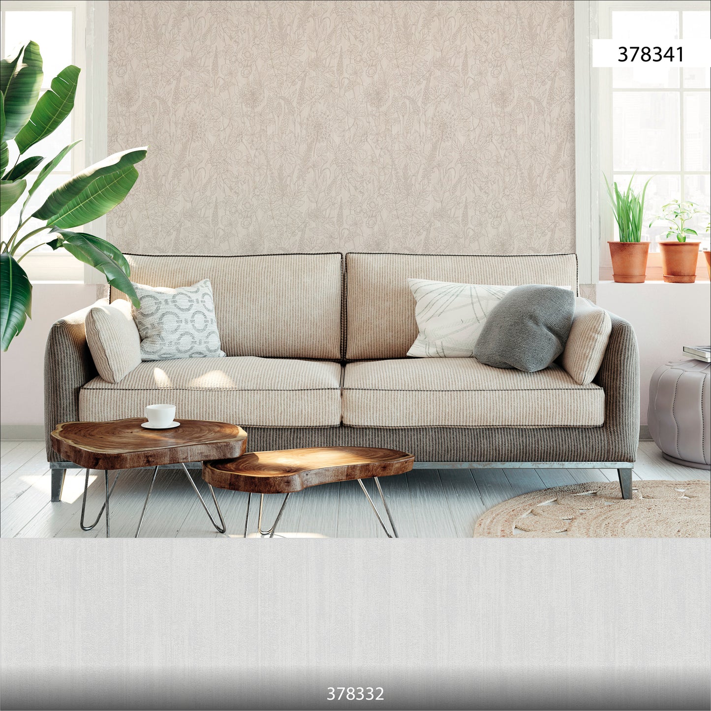 A.S. Création Blumen Tapete Grau 378341 Wandtapete Vliestapete Floral Vinyl