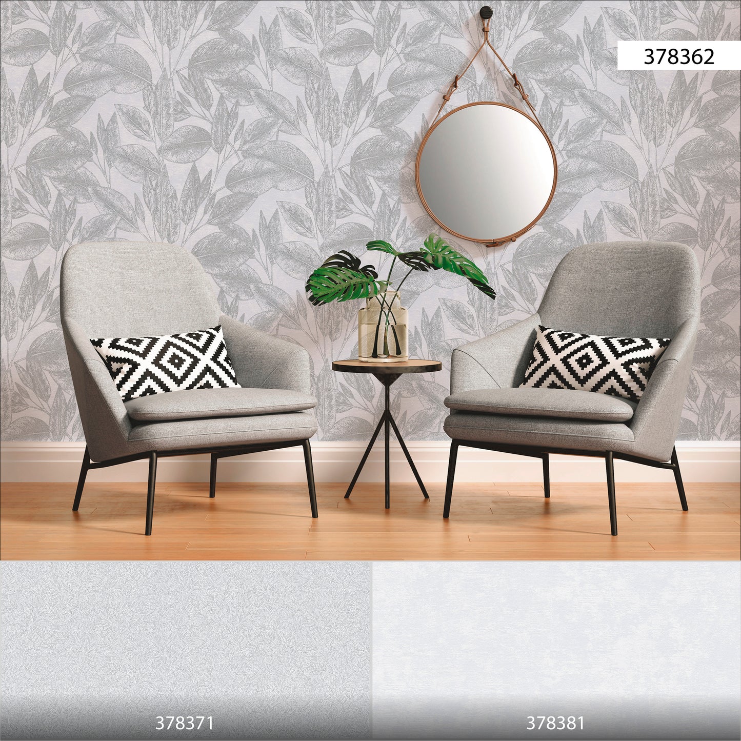 A.S. Création Blumentapete Silber 378362 Wandtapete Vliestapete Floral Vinyl