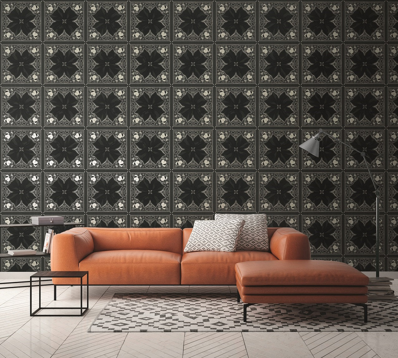 Karl Lagerfeld Designertapete Schwarz 378452 Wandtapete Vliestapete Grafik Vinyl