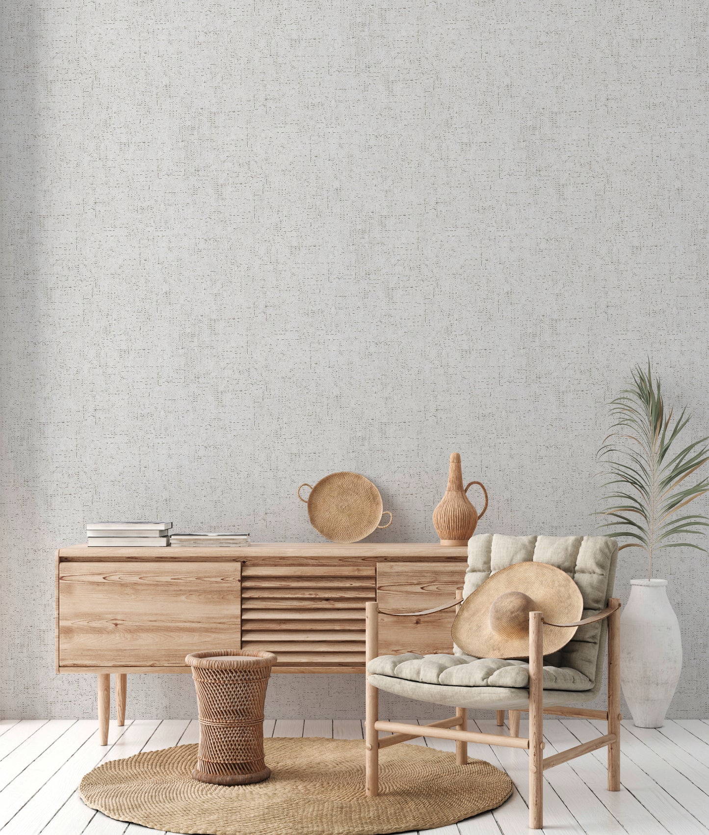 A.S. Création Unitapete Grau 379041 Wandtapete Vliestapete Struktur Unis Vinyl