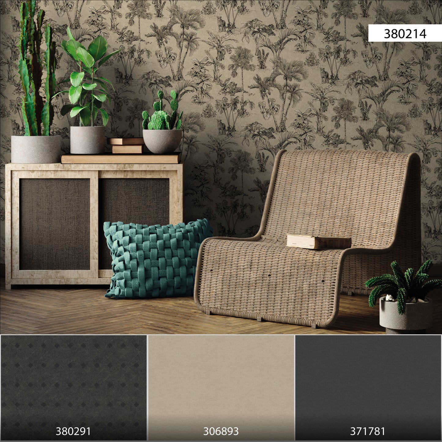 A.S. Création Dschungeltapete Braun 380214 Wandtapete Vliestapete Grafik Vinyl