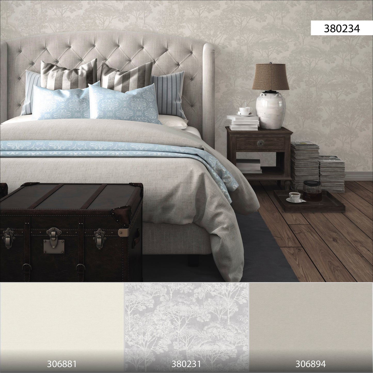 A.S. Création Waldtapete Beige 380234 Wandtapete Vliestapete Natur Grafik Vinyl