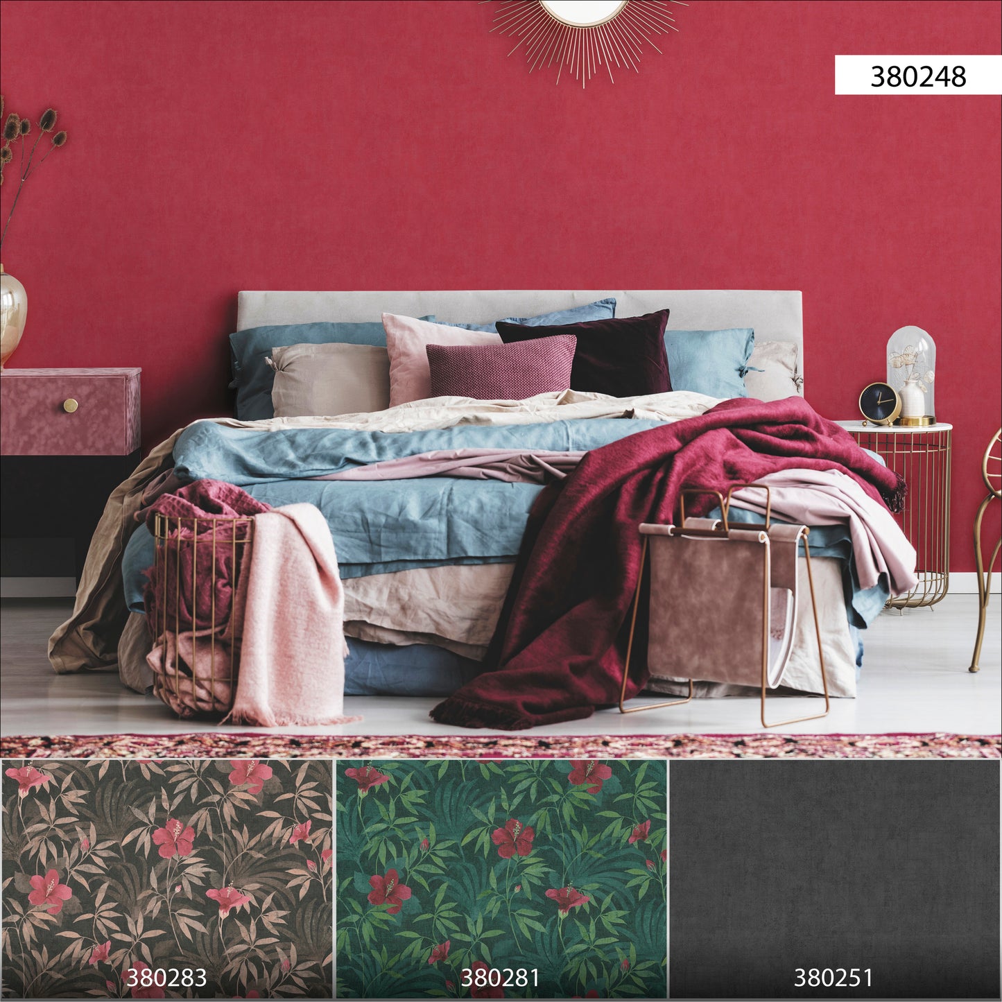 A.S. Création Uni Tapete Rot 380248 Wandtapete Vliestapete Unis Vinyl Rolle