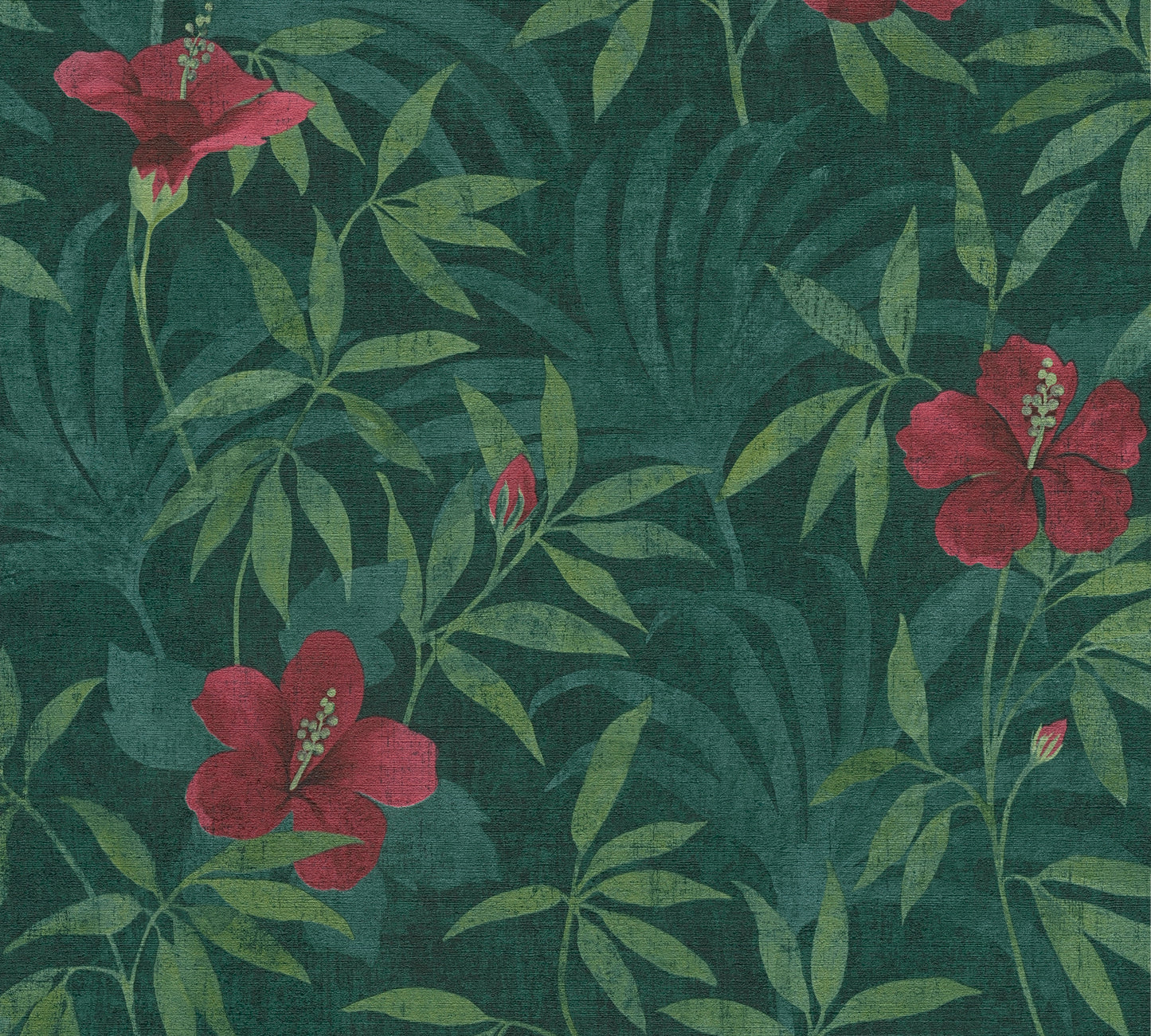 A.S. Création Blumen Tapete Grün 380281 Wandtapete Vliestapete Floral Grafik