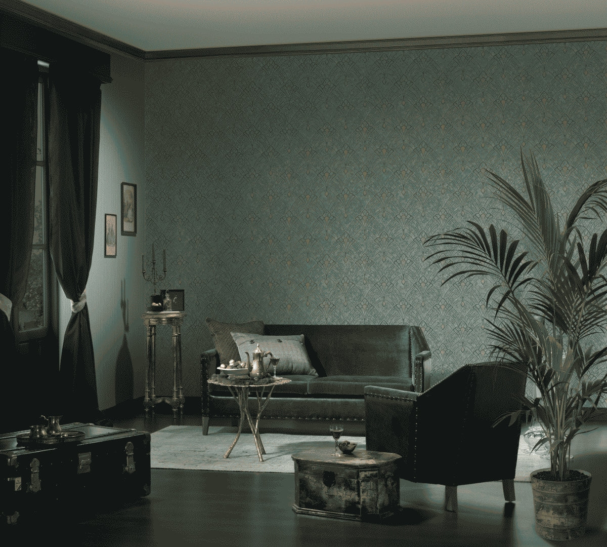 A.S. Création Unitapete Uni einfarbig Grün 380986 Tapete Mata Hari Wandtapete