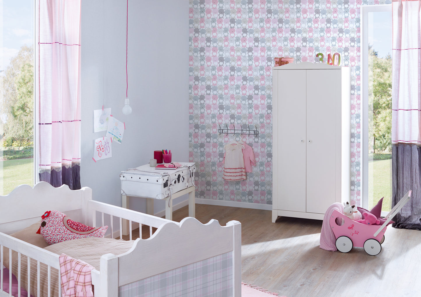 A.S. Création Kinderzimmertapete Rosa 381224 Wandtapete Vliestapete Kinder Vlies