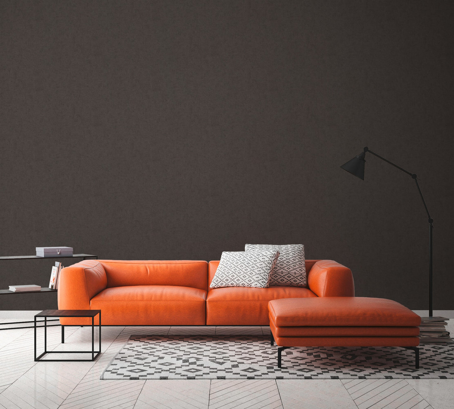 A.S. Création Uni Schwarz 381975 Wandtapete Vlies Vinyl Rolle Tapete Titanium 3