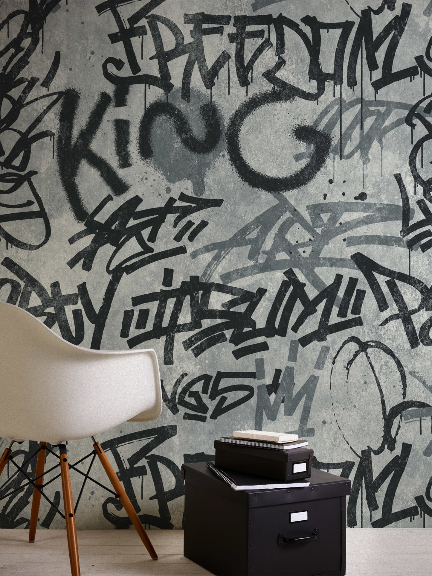 A.S. Création Grafitti Grau 382511 Wandtapete Vlies Vlies Rolle Tapete The Wall