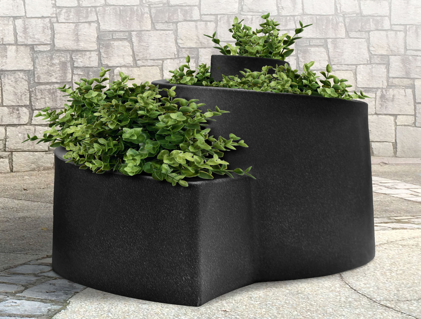 XL Kübel Pflanzkübel Kräuter Schnecke 80cm Blumenkübel Blumentopf Beton Optik