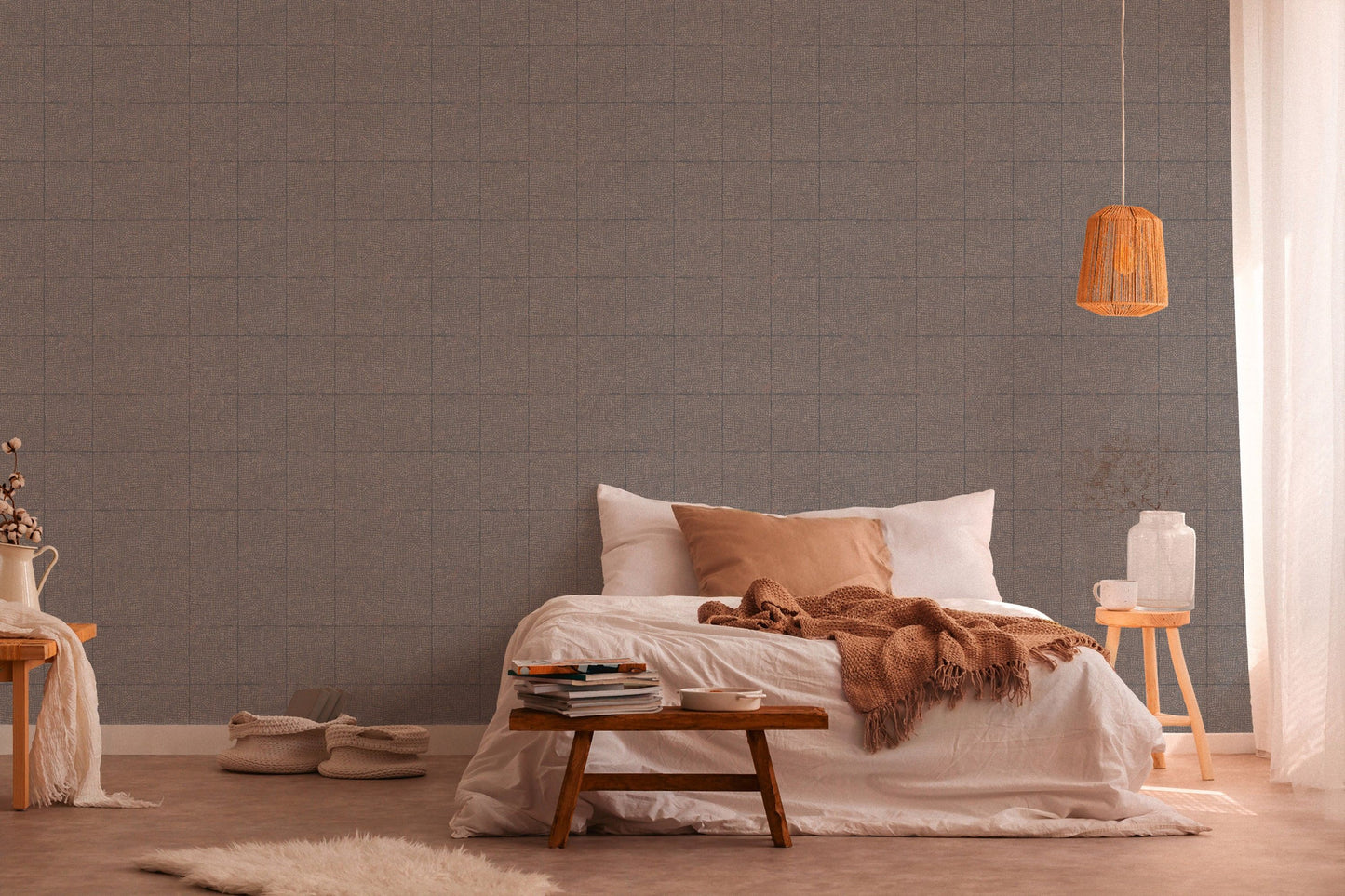 A.S. Création Geometrisch Braun 385264 Wandtapete Vlies Satin Rolle Tapete