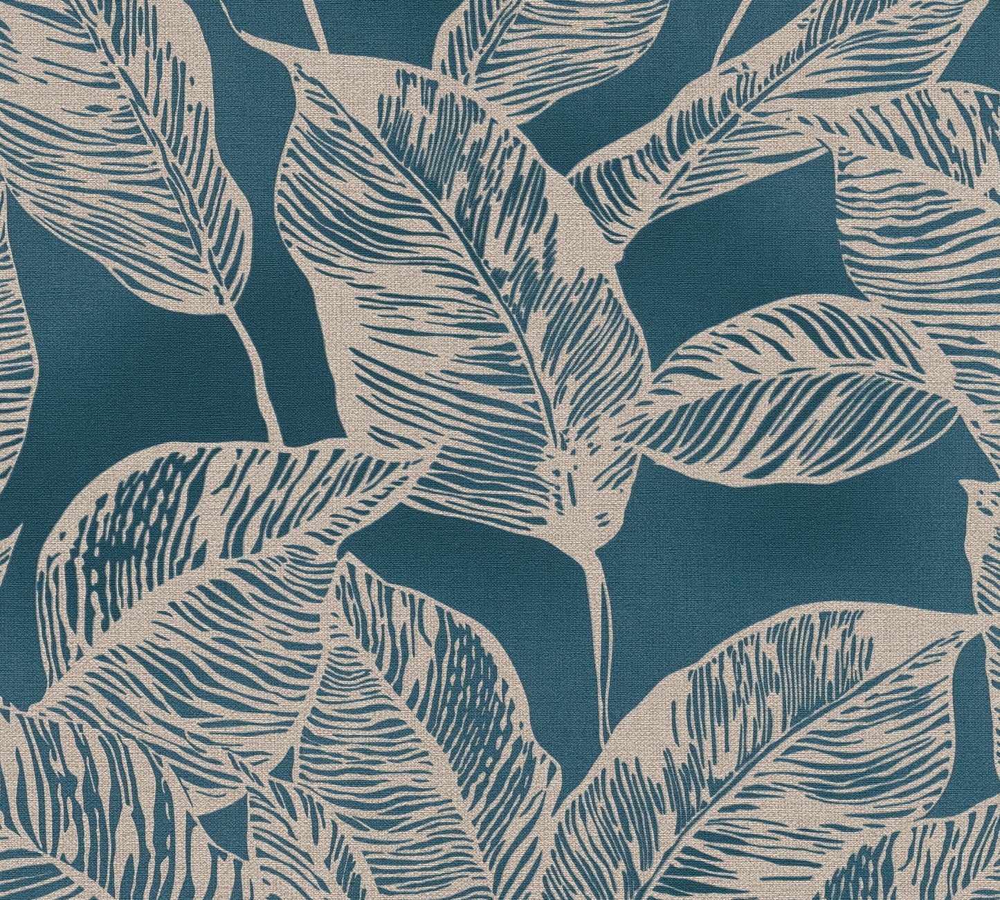 A.S. Création Tapete Natural Living 386631 Blau Satin Blättertapete Wandtapete