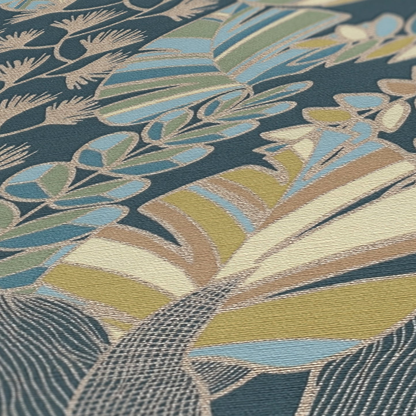 A.S. Création Tapete Antigua 390955 Blau Satin Tapeten Florale Tapetematt Muster