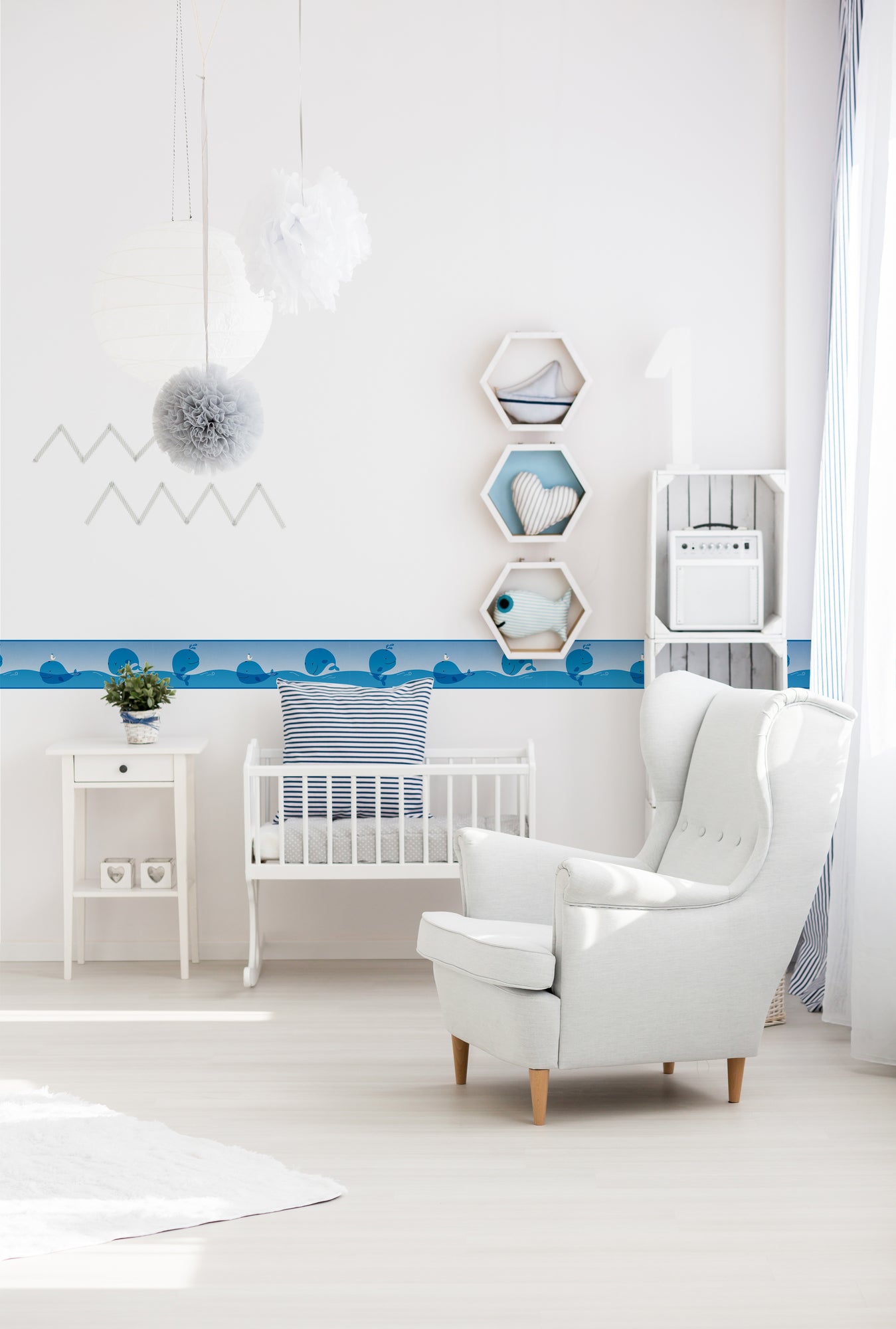 A.S. Création Kinderzimmer Bordüre Blau 403721 selbstklebend Borte Tapete Kind