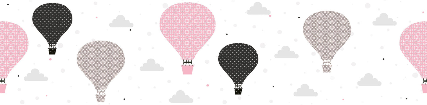 A.S. Création Kinderzimmer Bordüre Ballons Rosa 403737 selbstklebend Borte