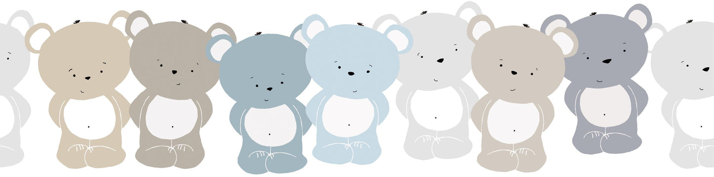 A.S. Création Kinderzimmer Bordüre Blau Teddy 403738 selbstklebend Borte Tapete