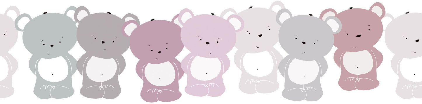 A.S. Création Kinderzimmer Bordüre Rosa Teddy 403739 selbstklebend Borte Tapete