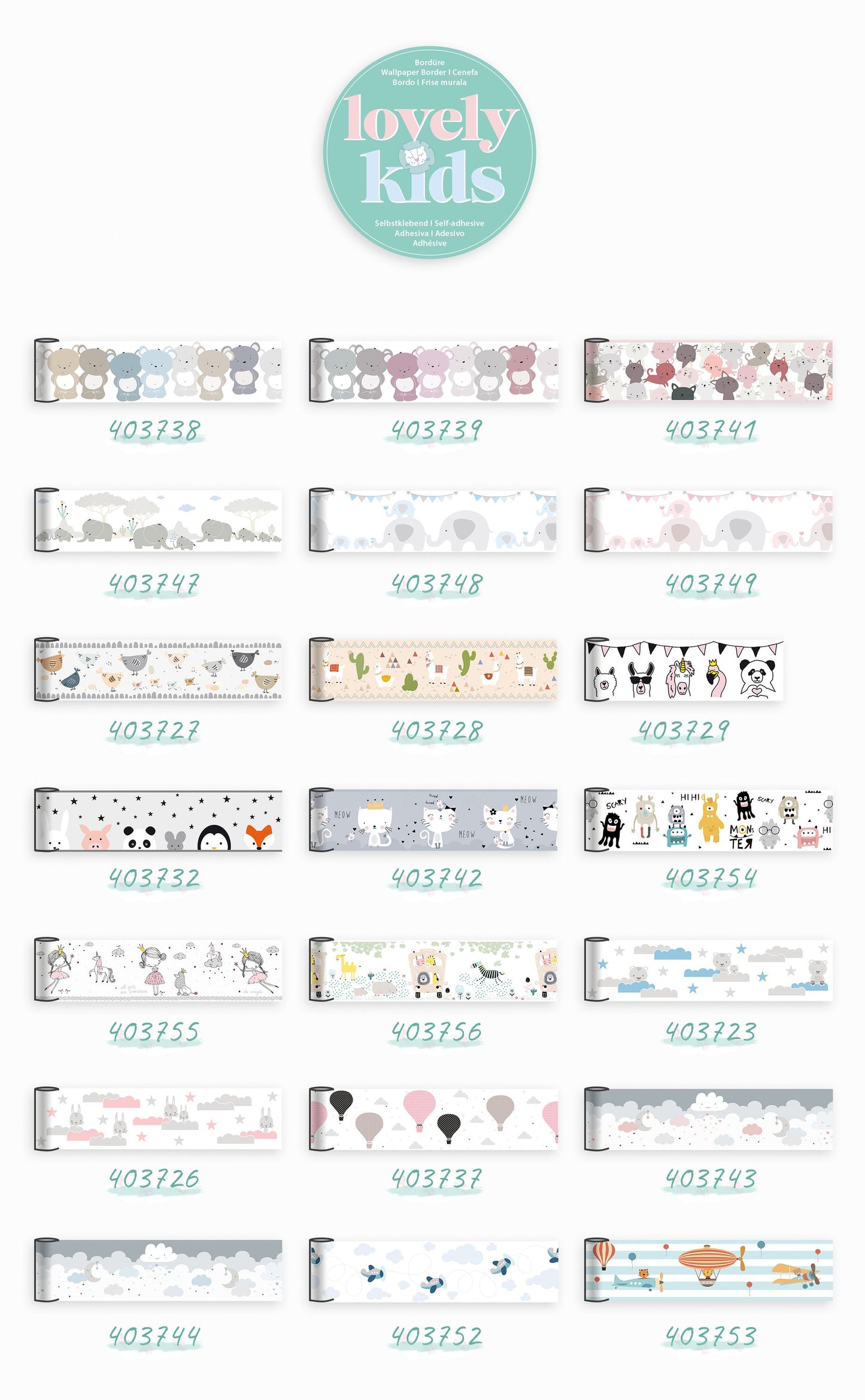 A.S. Création Kinderzimmer Bordüre Rosa Teddy 403739 selbstklebend Borte Tapete