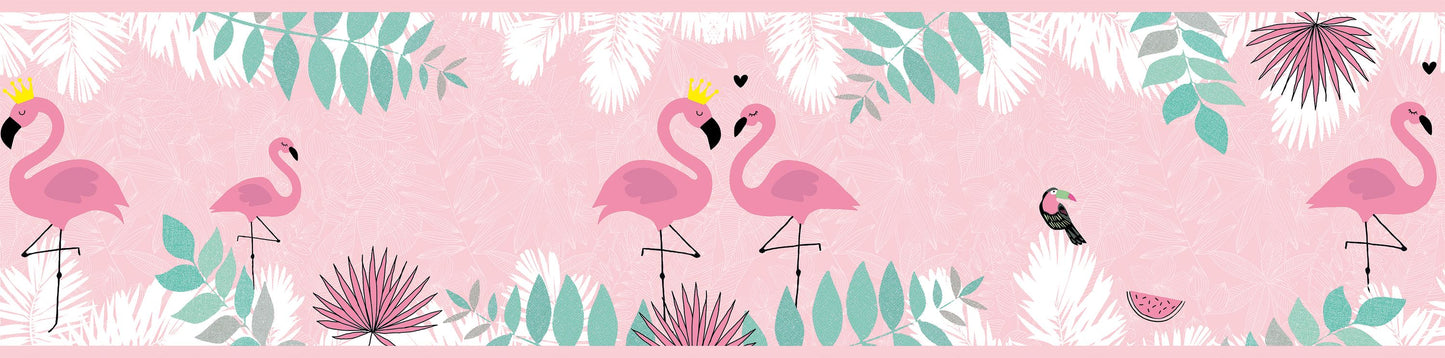 A.S. Création Kinderzimmer Flamingo Bordüre Rosa 403758 selbstklebend Borte