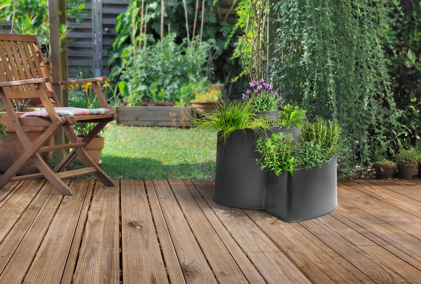 Pflanztopf Kräuter Schnecke 52cm Balkon Kübel Pflanzkübel Blumenkübel Blumentopf