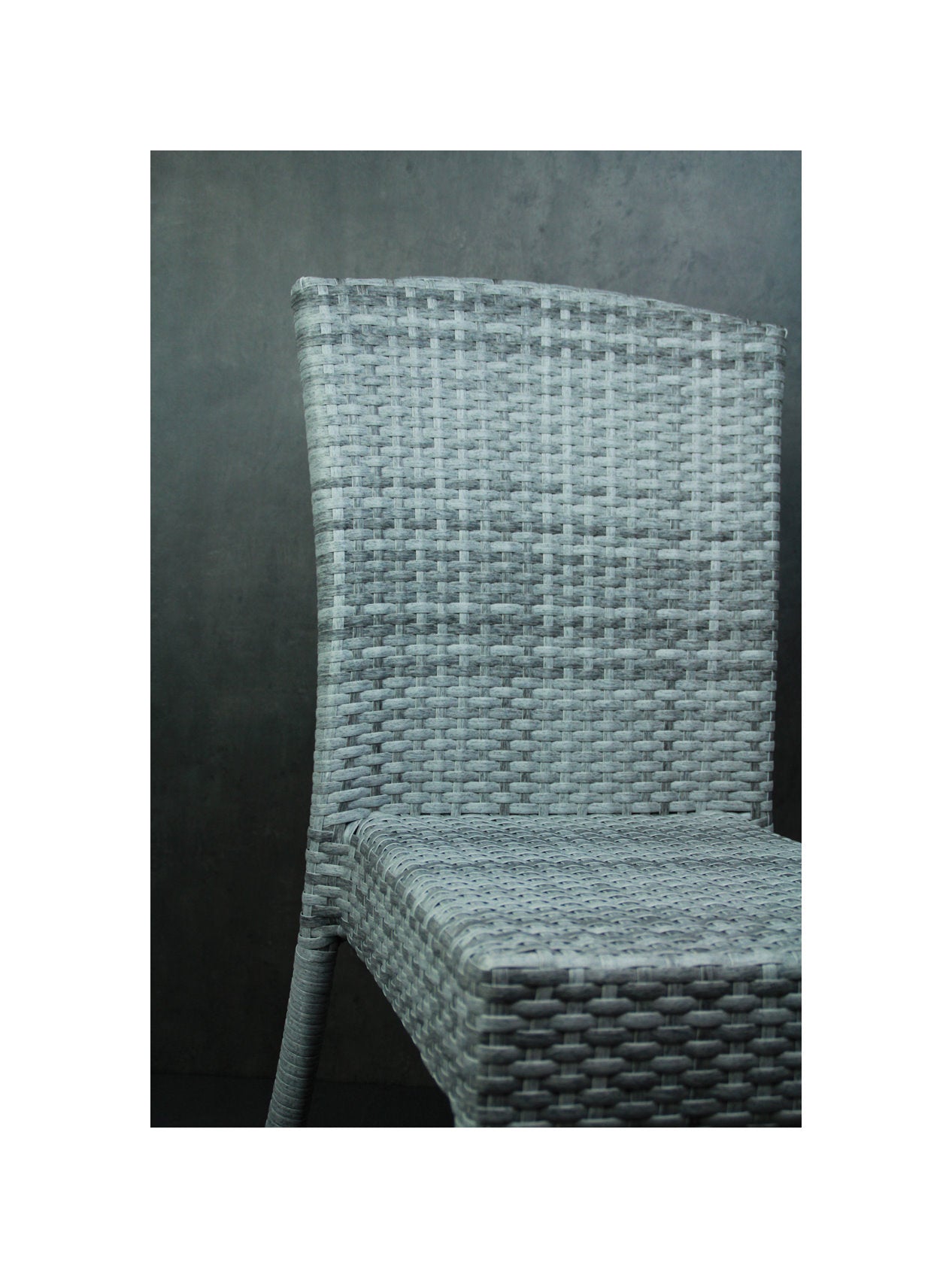 4x KONWAY® MAUI Stapelstuhl Granit Polyrattan Garten Sessel Stuhl Set stapelbar