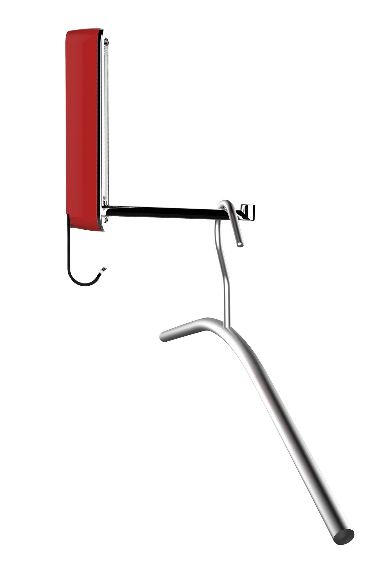 WENKO Klapphaken Premium Sigma rot Universal Haken Wandhalter Garderobe klappbar