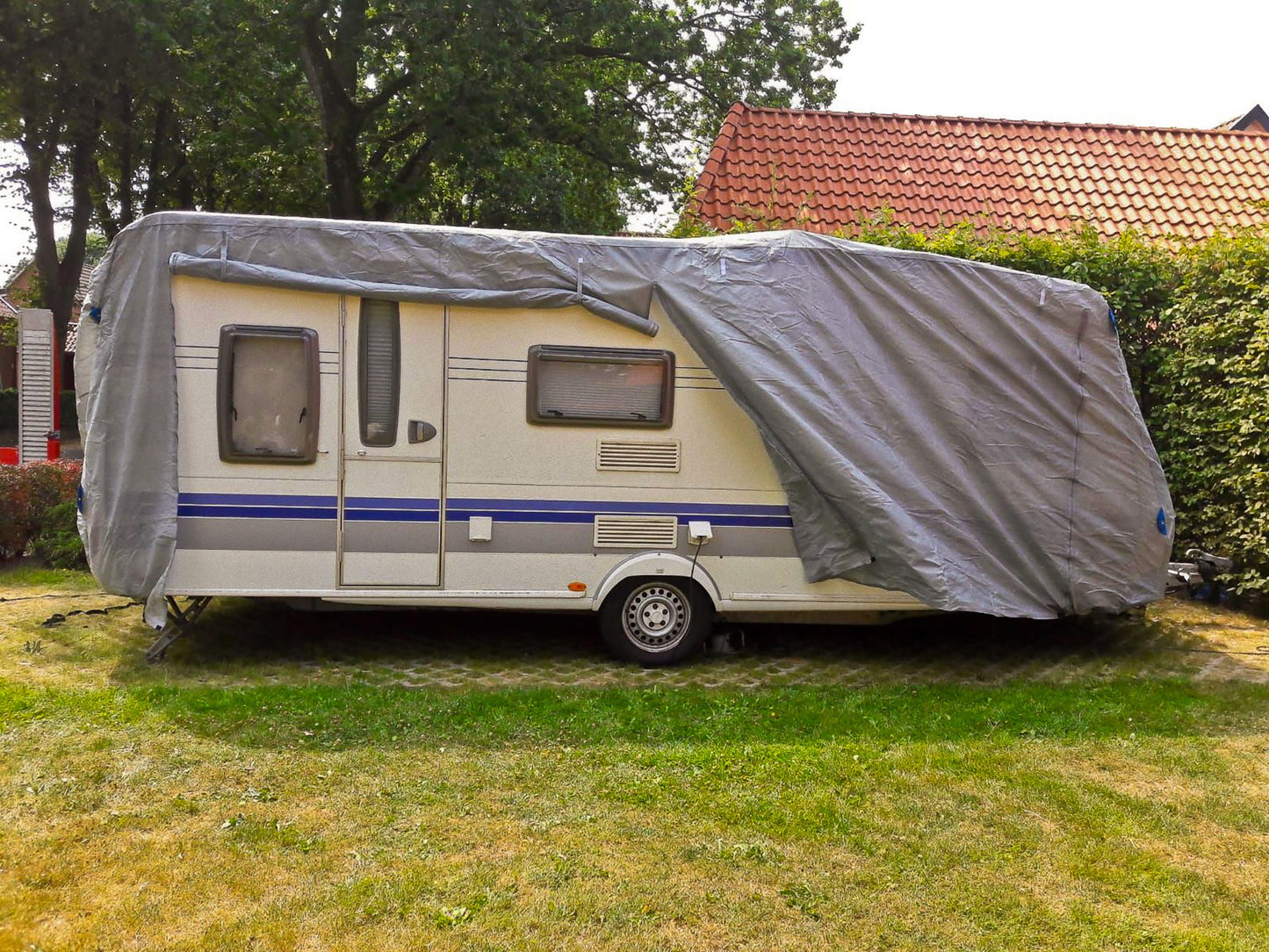 Wohnwagen Schutzhülle XXL Schutzhaube Abdeckung Abdeckplane Ganzgarage Garage
