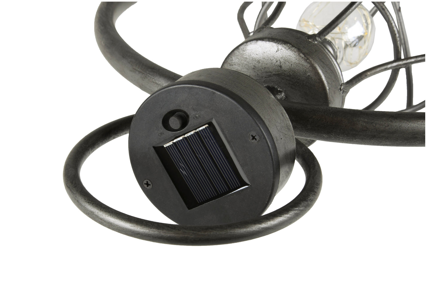 Solar-Leuchte ANJA Metall antik Look schwarz Solarlampe Solar Lampe Garten Deko