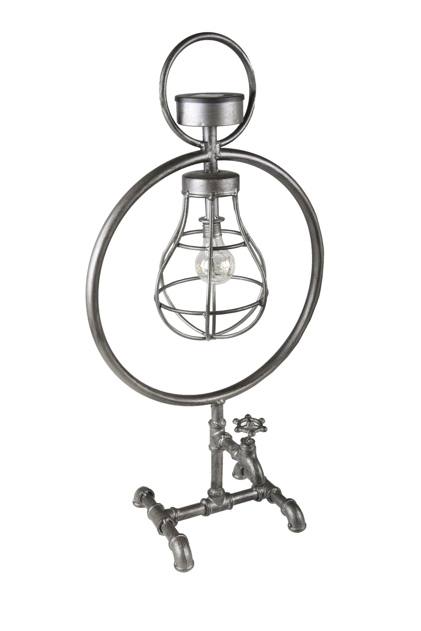 Solar-Leuchte ANJA Metall antik Look schwarz Solarlampe Solar Lampe Garten Deko