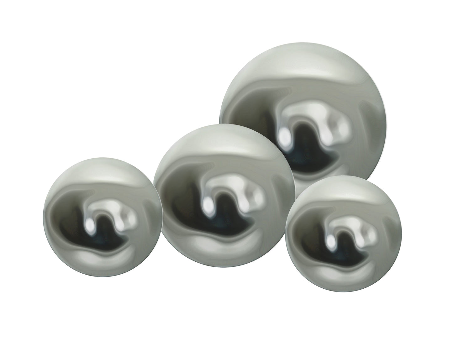 8er Set Edelstahl Deko-Kugel Ø10,15,20 cm Garten Deko Rosenkugel Edelstahlkugel