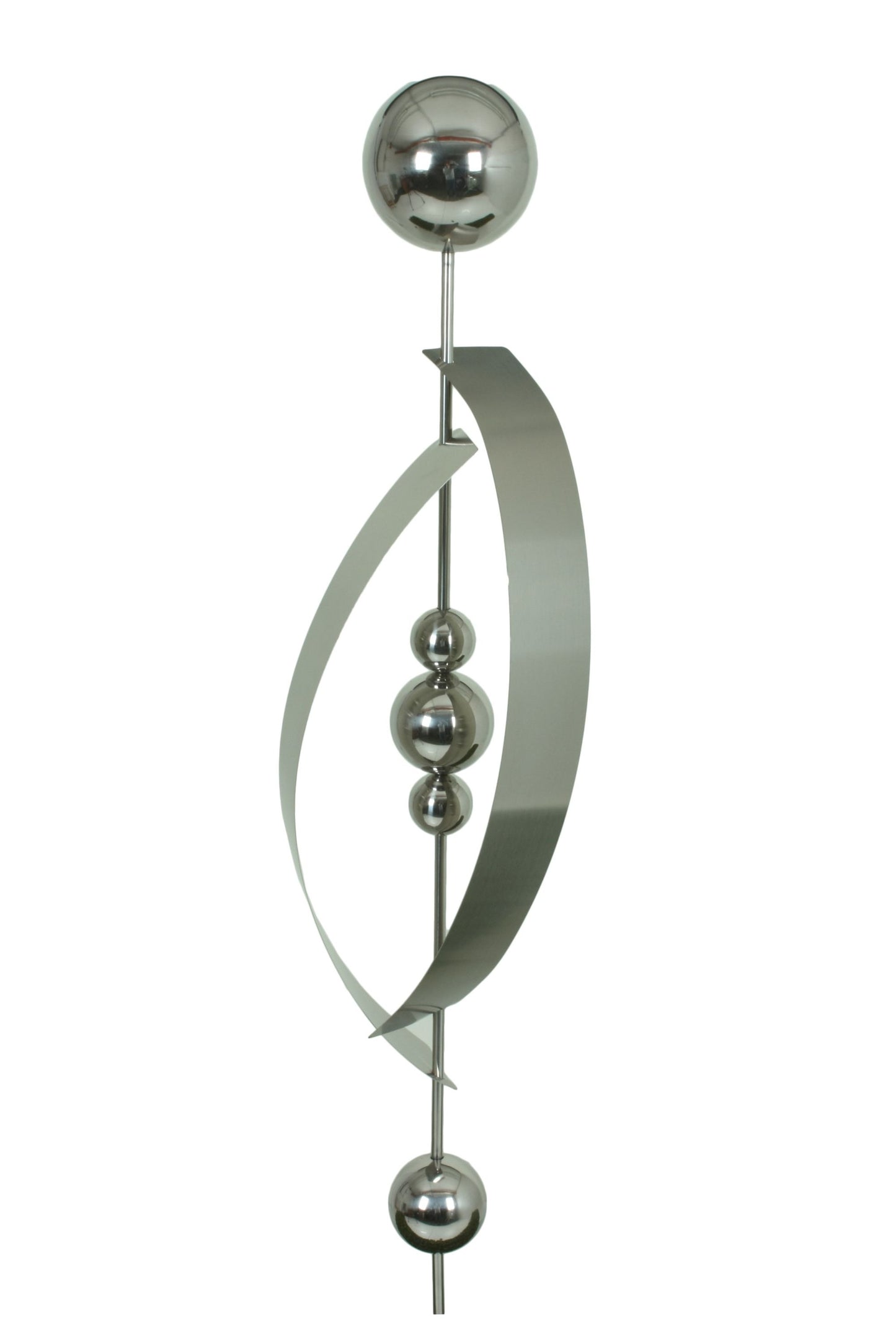 Edlestahl Gartenstecker Kugel Spirale Pflanzenstecker Gartendeko Blumenstecker