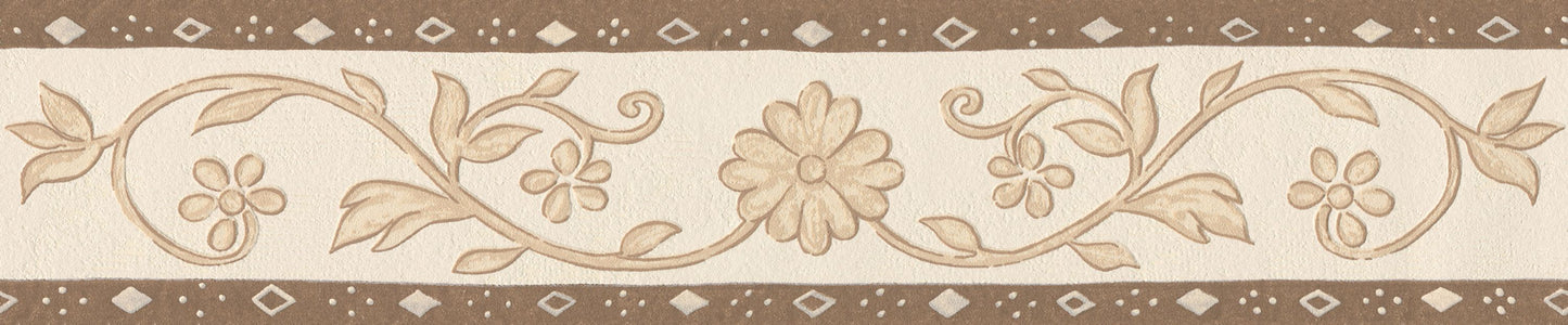A.S. Création Blumen Braun 524171 Wandtapete Papiertapete Rolle Borte Bordüre
