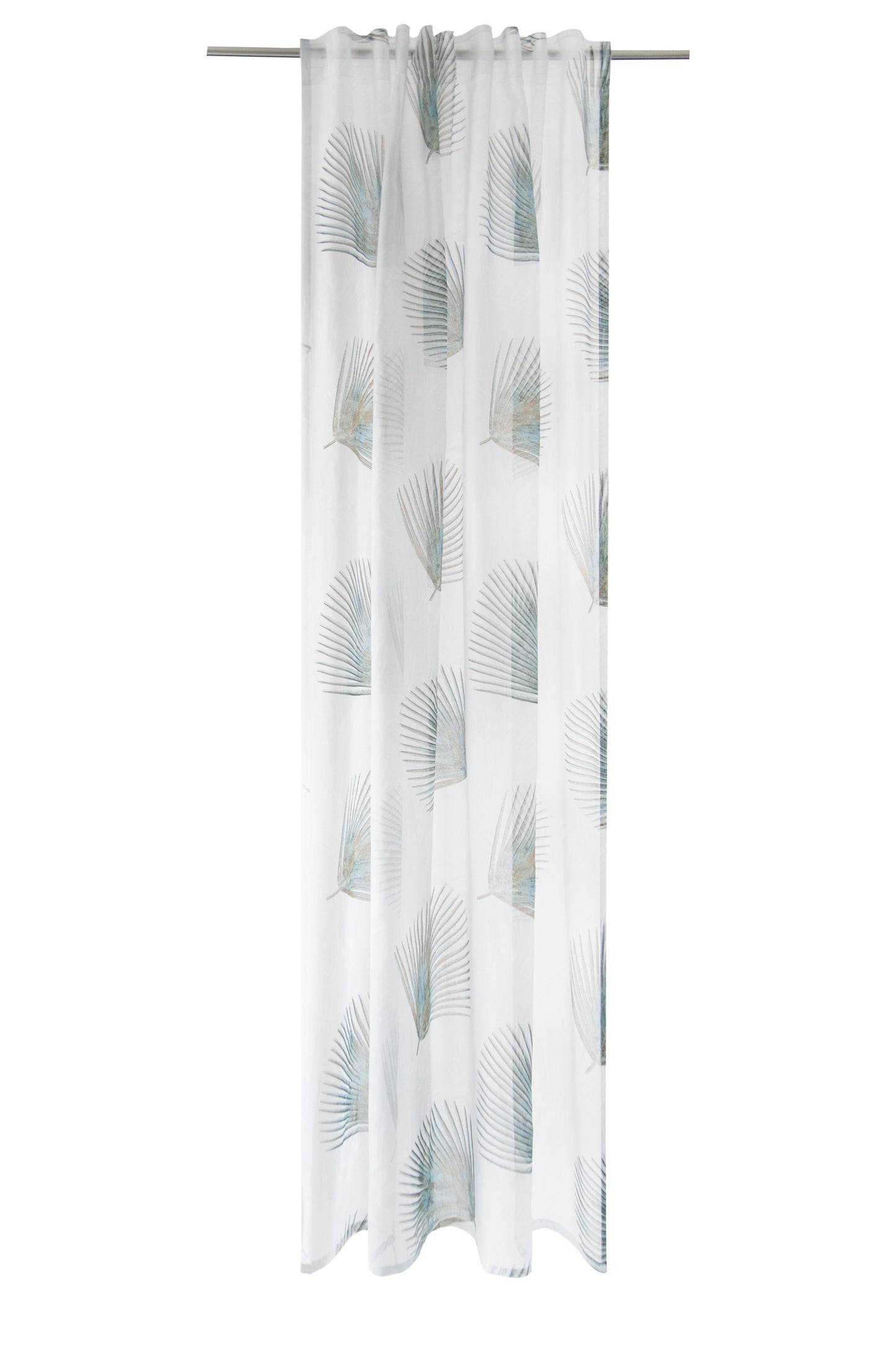 Homing Schlaufenschal Garvin 140x245 Vorhang Wohnzimmer transparent petrol Deko