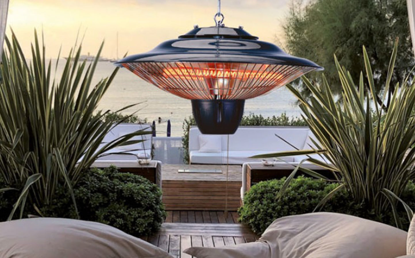 Decken Heizstrahler 1500W Wärmepilz Heizpilz Infrarot Hängeheizstrahler Elektro