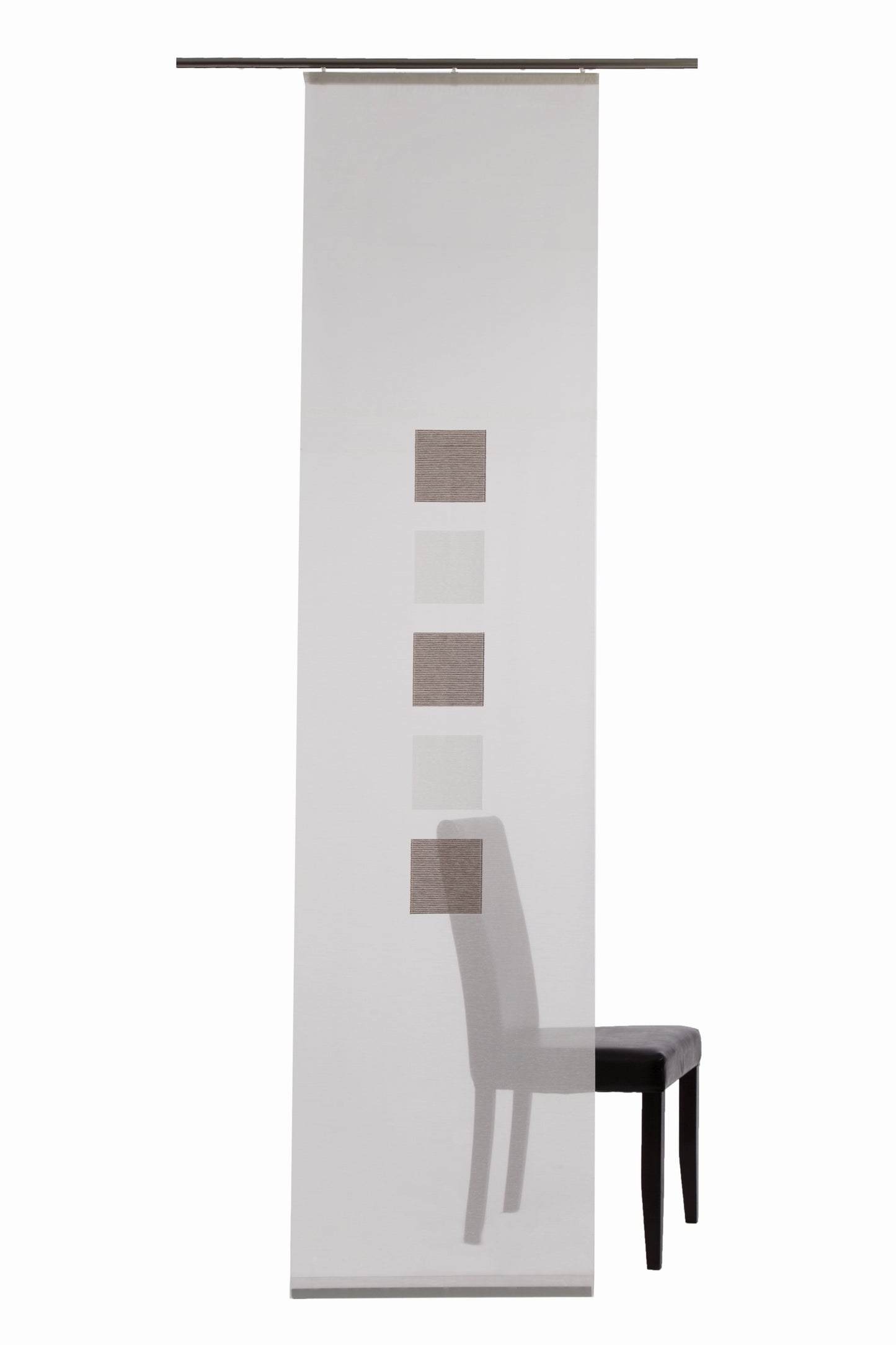 Homing Flächenvorhang Elias 60x245cm weiß-braun Vorhang Wohnzimmer Schlafzimmer