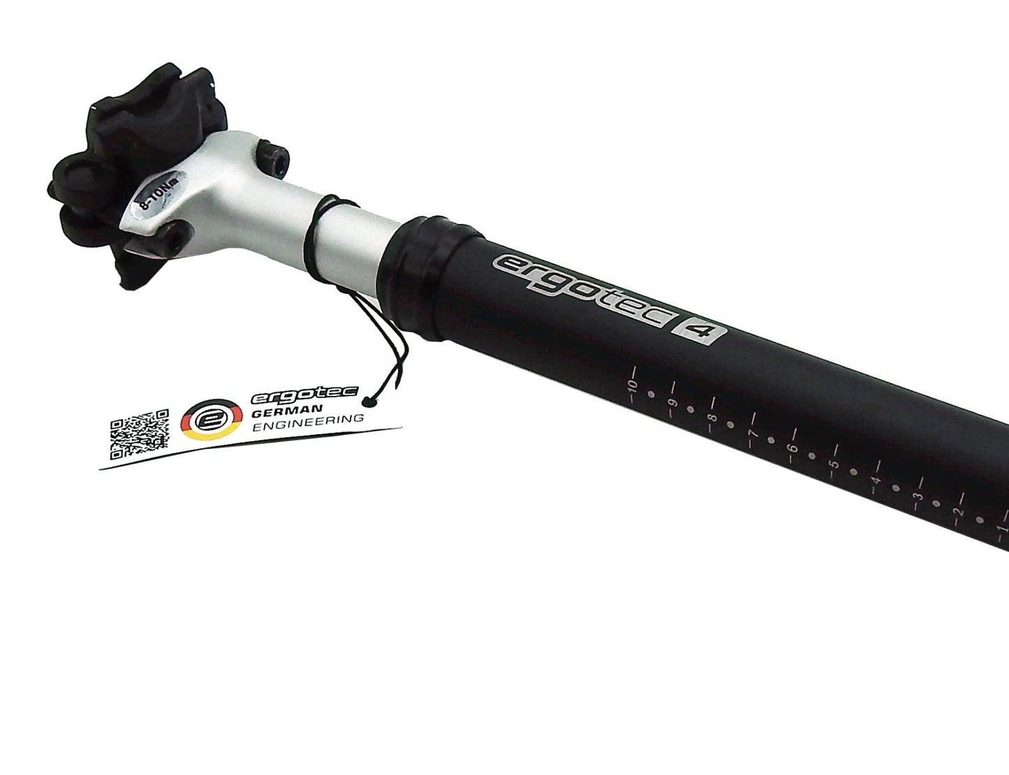 Federsattelstütze 100 Kg ERGOTEC SP-7.0 Sattelstütze gefedert Alu Ø 27,2 - 31,8