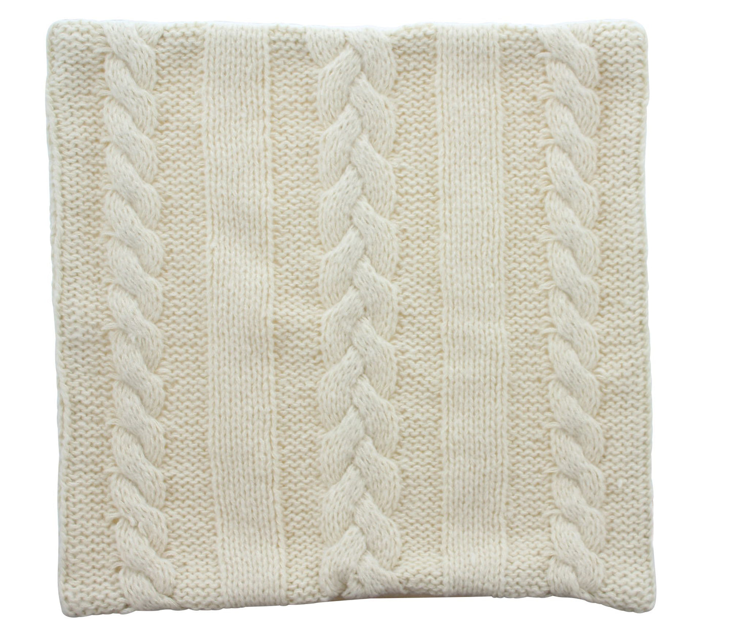 Kissenbezug Kissenhülle Dekokissen Kissen Bezug Strickmuster 45x45cm beige Deko