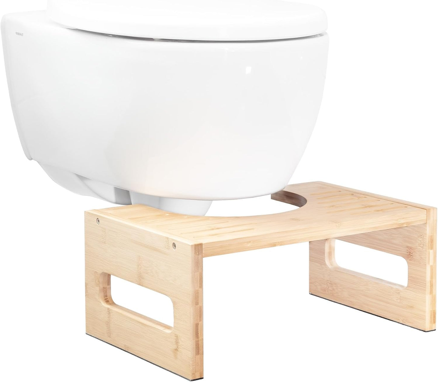 Rubberneck Bambus Toiletten-Hocker Hocker WC-Hocker Fußbank Fußstütze Toilette