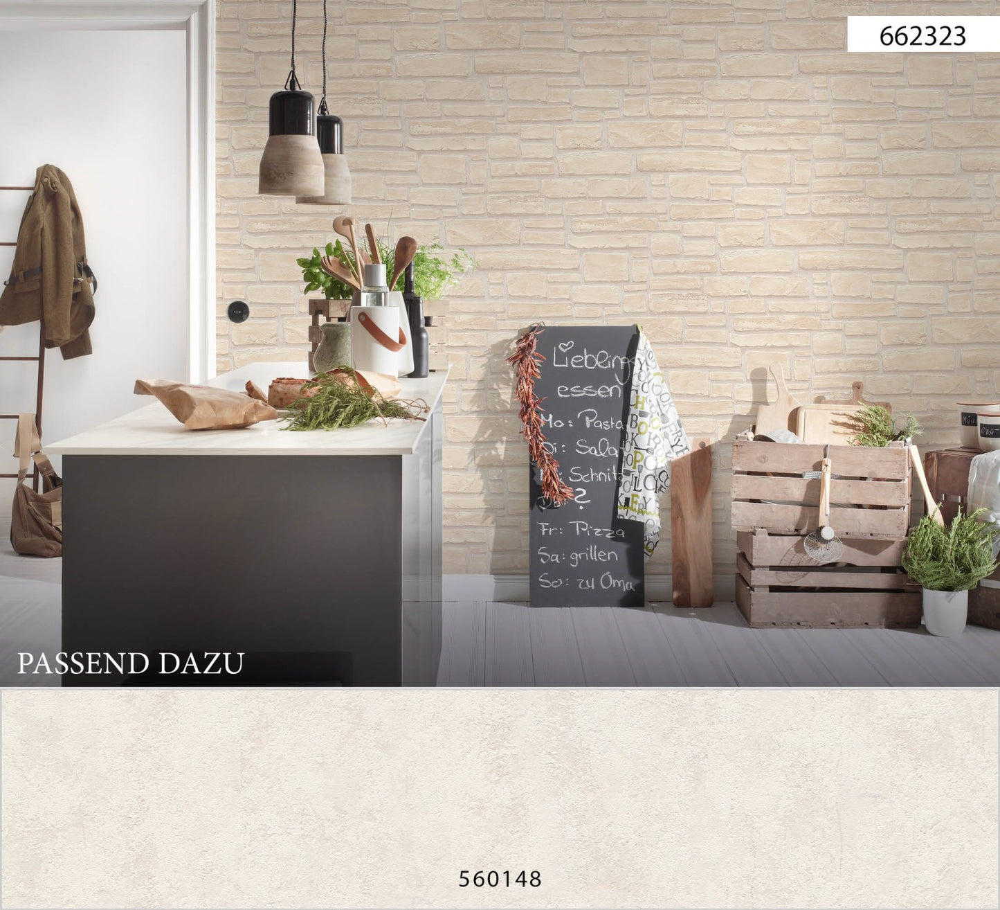 Steintapete Beige Vliestapete 662323 Wandtapete A.S. Création Tapete