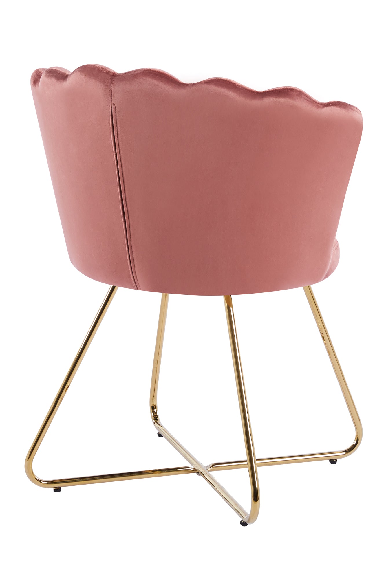 Muschelstuhl Samt 2er Set Rose Polsterstuhl Esszimmerstuhl Küche Stuhl Stühle