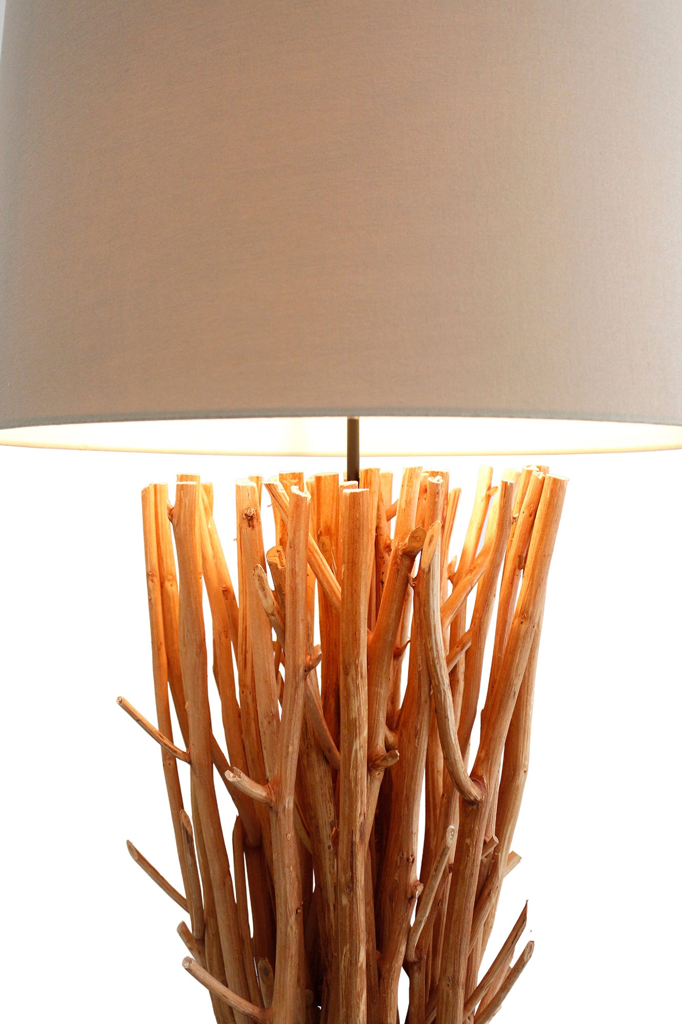 Stehleuchte Treibholz Natur Weiß 175 cm Standleuchte Standlampe Lampe Leuchte