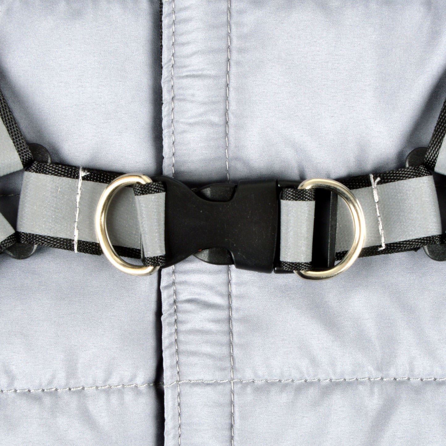Hunde Mantel mit Geschirr Winterjacke Hundemantel Hundebekleidung Jacken grau