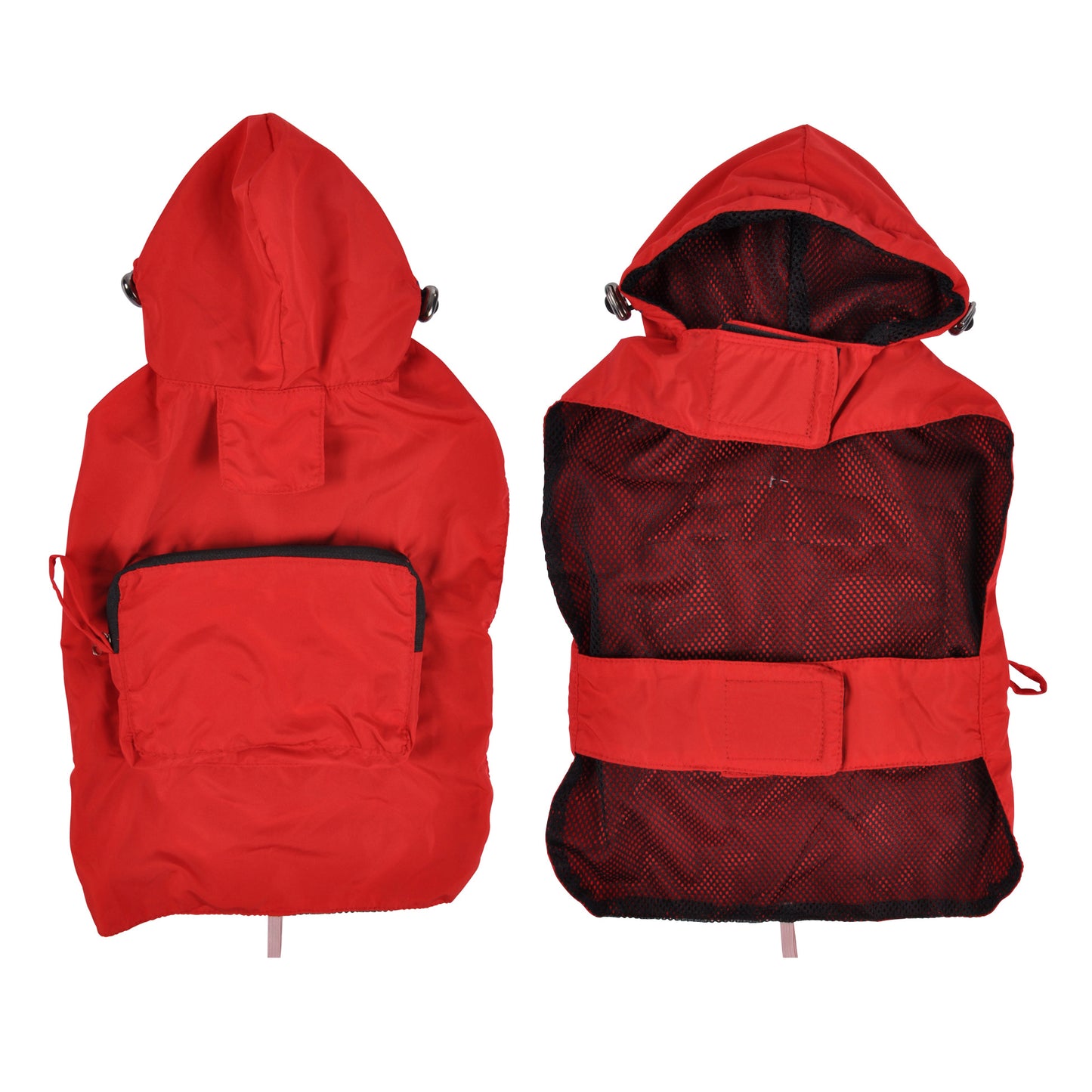Hunde Regenjacke Kapuze Jacke Mantel Hundebekleidung Regenschutz Hundejacke rot